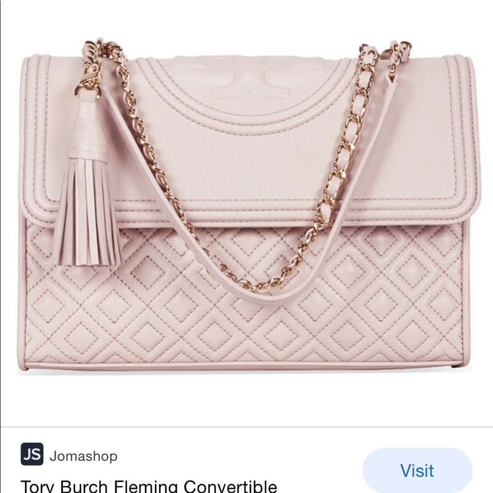 Brand new Tory Burch baby pink quilt purse